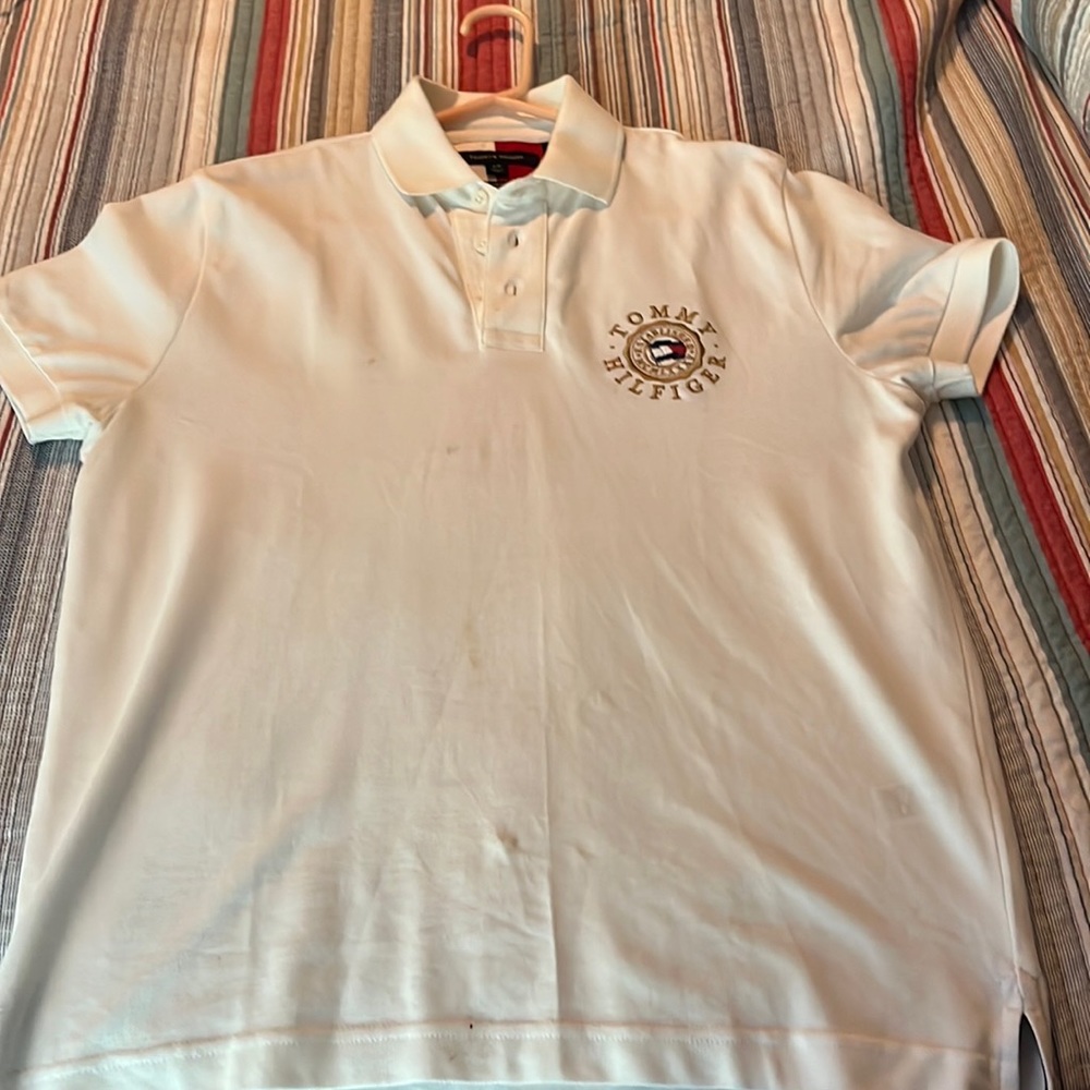 White Tommy Hilfiger Polo Shirt